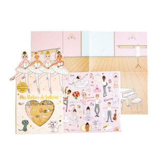 Jeu de stickers + Poster Ballerina - Carte d'art