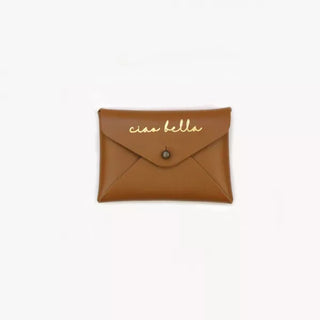 Pochette mini cœur cuir - Ciao caramel - Barnabé aime le café