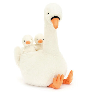 Peluche Cygne avec ses bébés