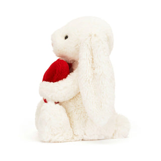 Lapin blanc medium - Cœur rouge