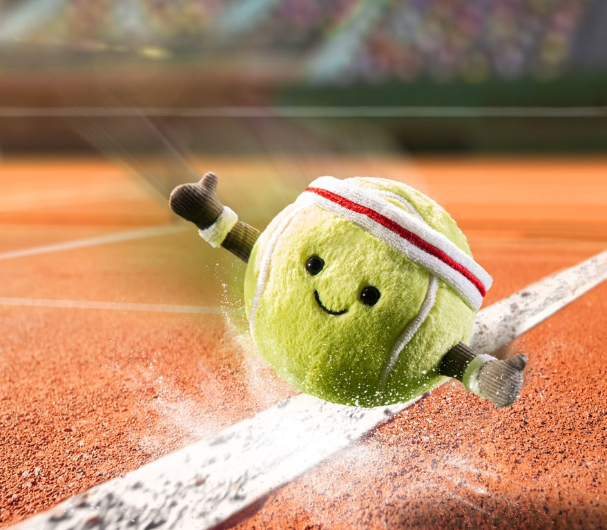 Balle de tennis peluche