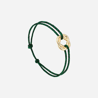 Bracelet trèfle Vert Pailleté - Dorée