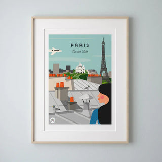 Affiche Paris - Vue des toits - Les Petits Yéyés