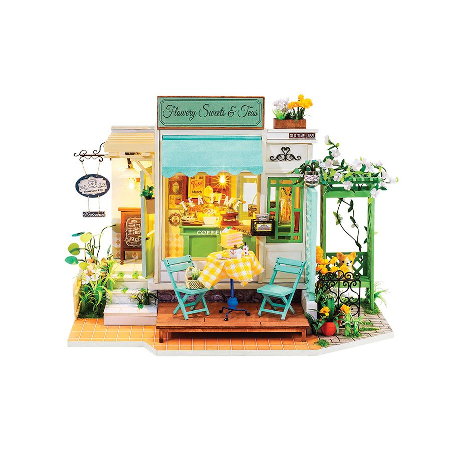 DIY Miniature House - Salon de thé et fleurs