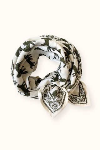 Grand Foulard Latika Bengale "Eucalyptus"