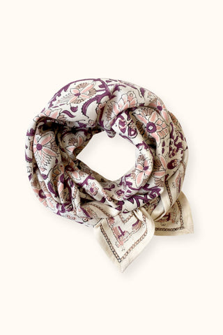 Grand foulard Latika Bird "Milk"