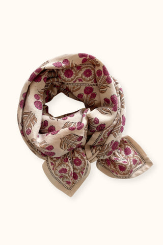 Grand foulard Latika Bouton d'or "Coquillage"