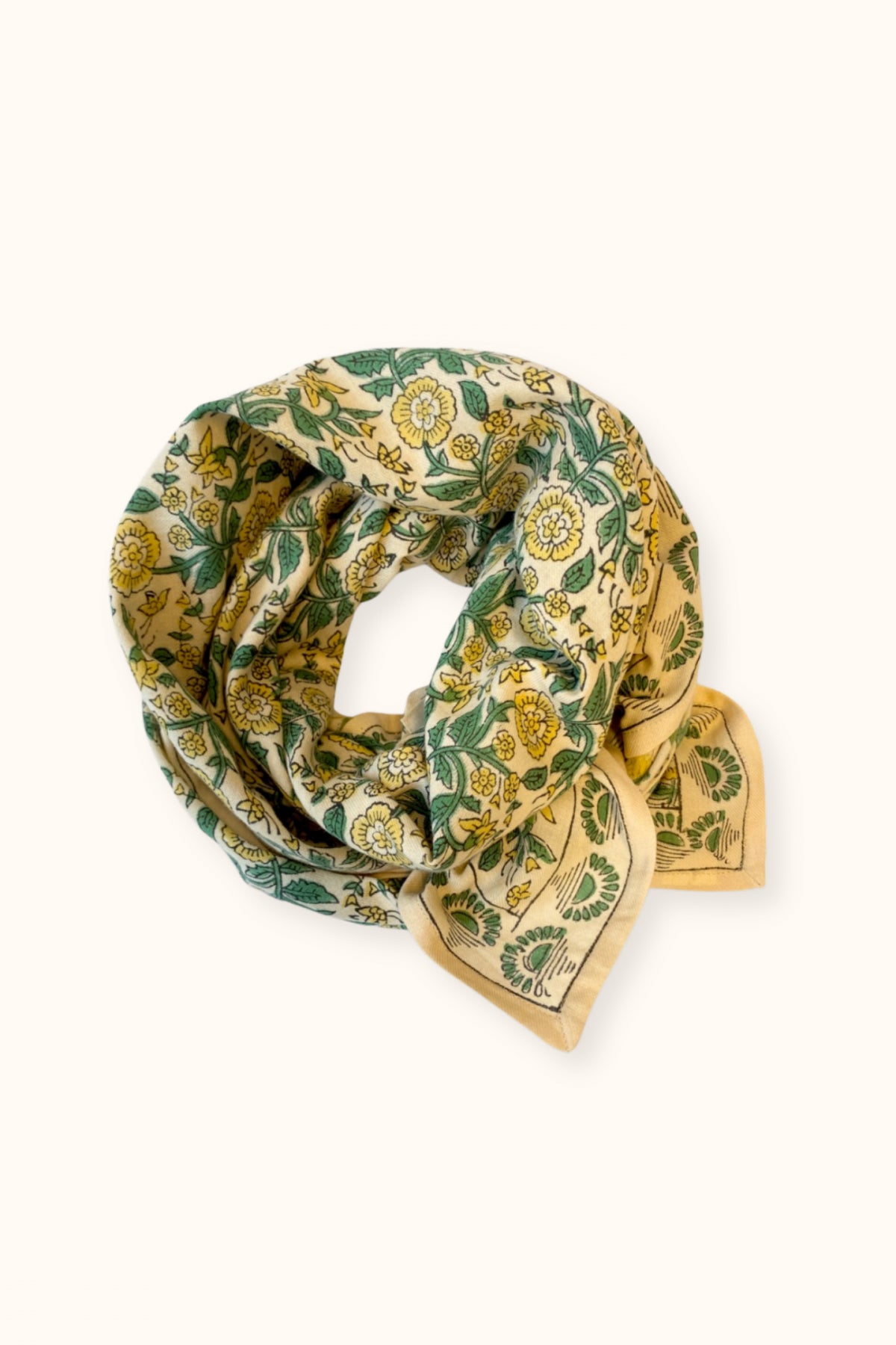 Grand foulard Latika soleil citron