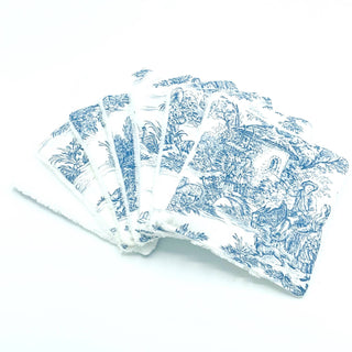 Lot de 7 lingettes démaquillantes Mini pastorale bleu