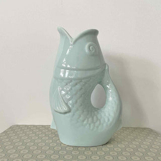 Vase carafe poisson céladon - Grand modèle