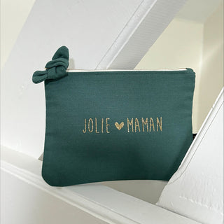 Pochette eucalyptus "Jolie Maman"