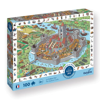 Puzzle 100 pièces " Cherche et trouve " - Le château Fort