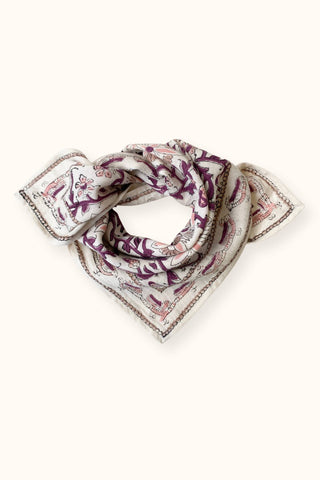 Petit foulard Manika Bird "Milk"