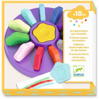 12 crayons fleurs pour les petits - Djeco