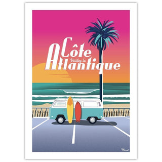 Affiche Côte atlantique - 30 x 40 cm - Marcel