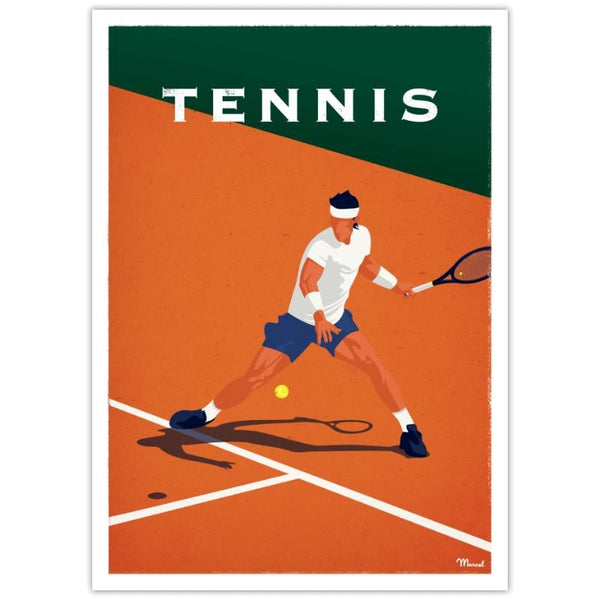 Affiche Tennis - 30 x 40 cm - Marcel