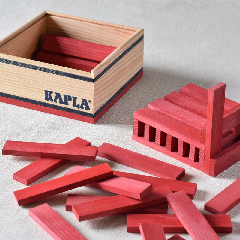 Coffret de 40 planchettes Kapla rouges