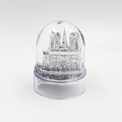 Mini boule à neige - Notre-Dame de Paris argentée